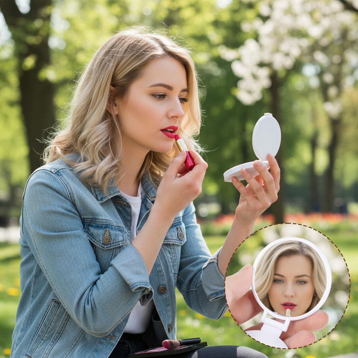 Mini Folding Travel Makeup Mirror Set - 72 Pack Compact Handheld Mirrors
