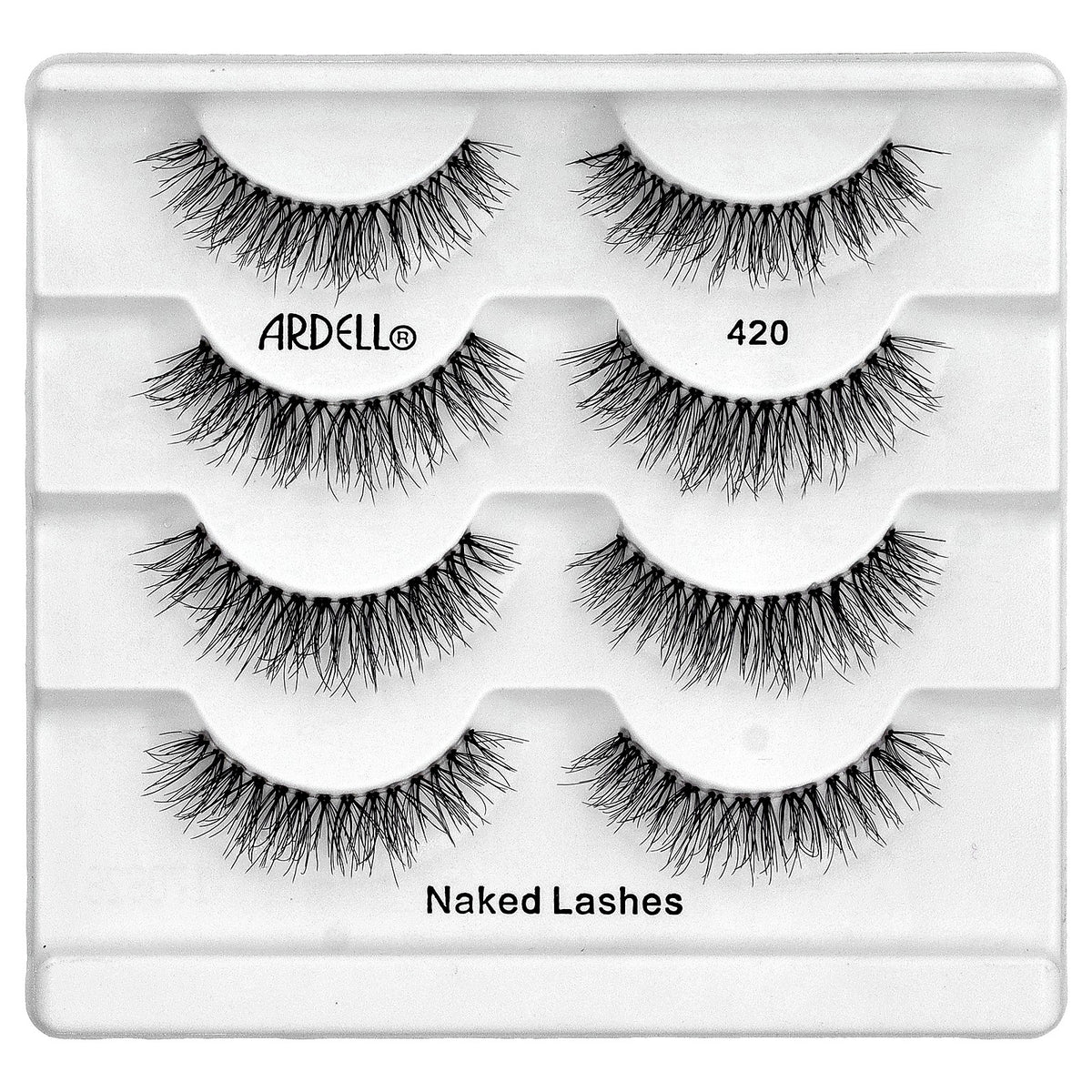 False Eyelash Set - 4 Pairs, Natural Length & Volume, Lightweight, Multipack