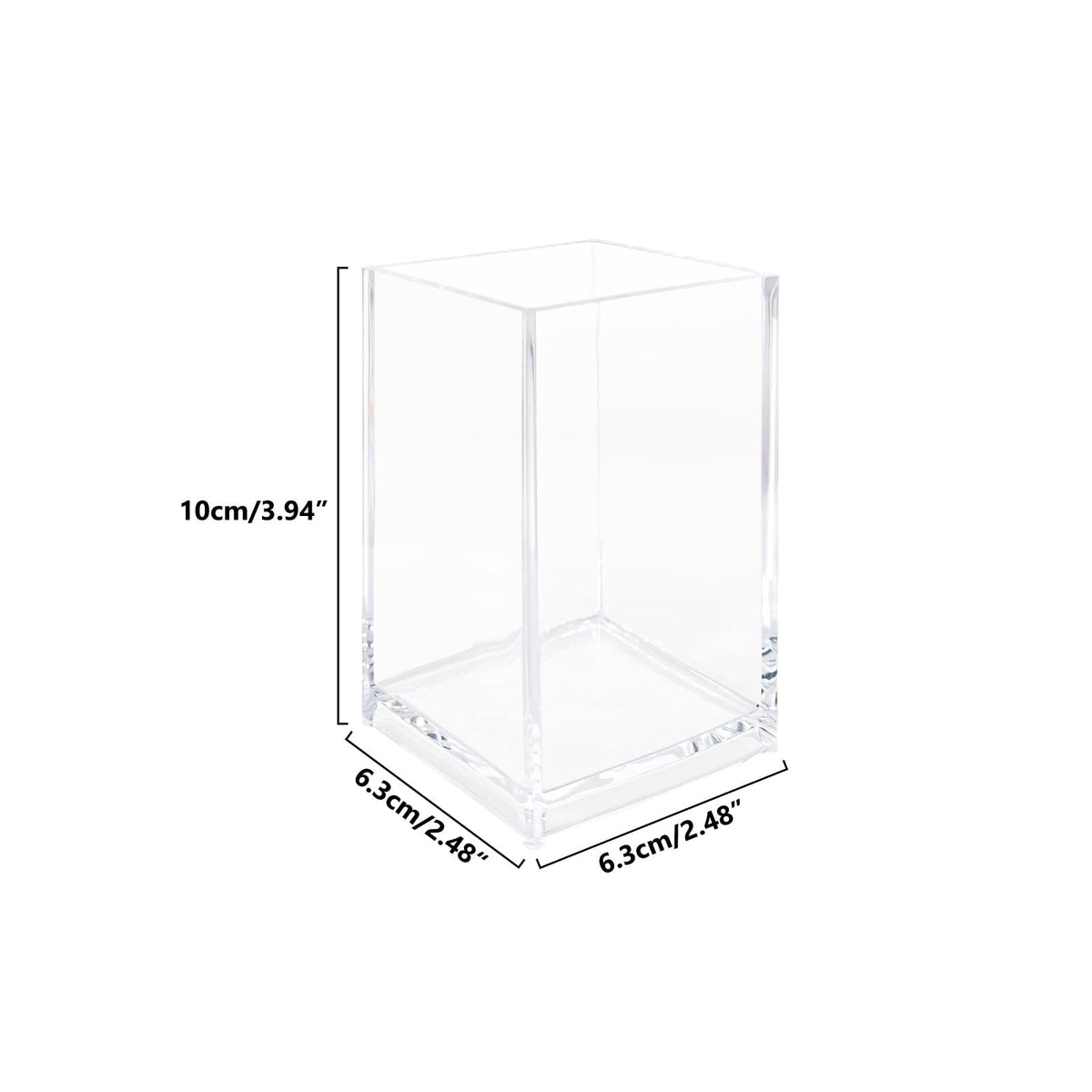 3 Pack Clear Acrylic Pencil Pen Holder Makeup Brush Storage Organizer