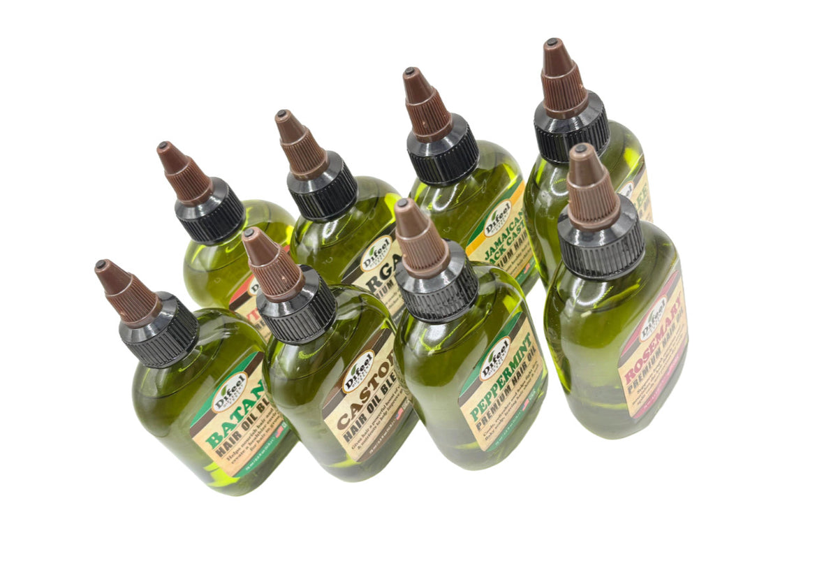Natural Hair Oil Duo - Peppermint 2.5oz Pack for Scalp & Hair Nourishment