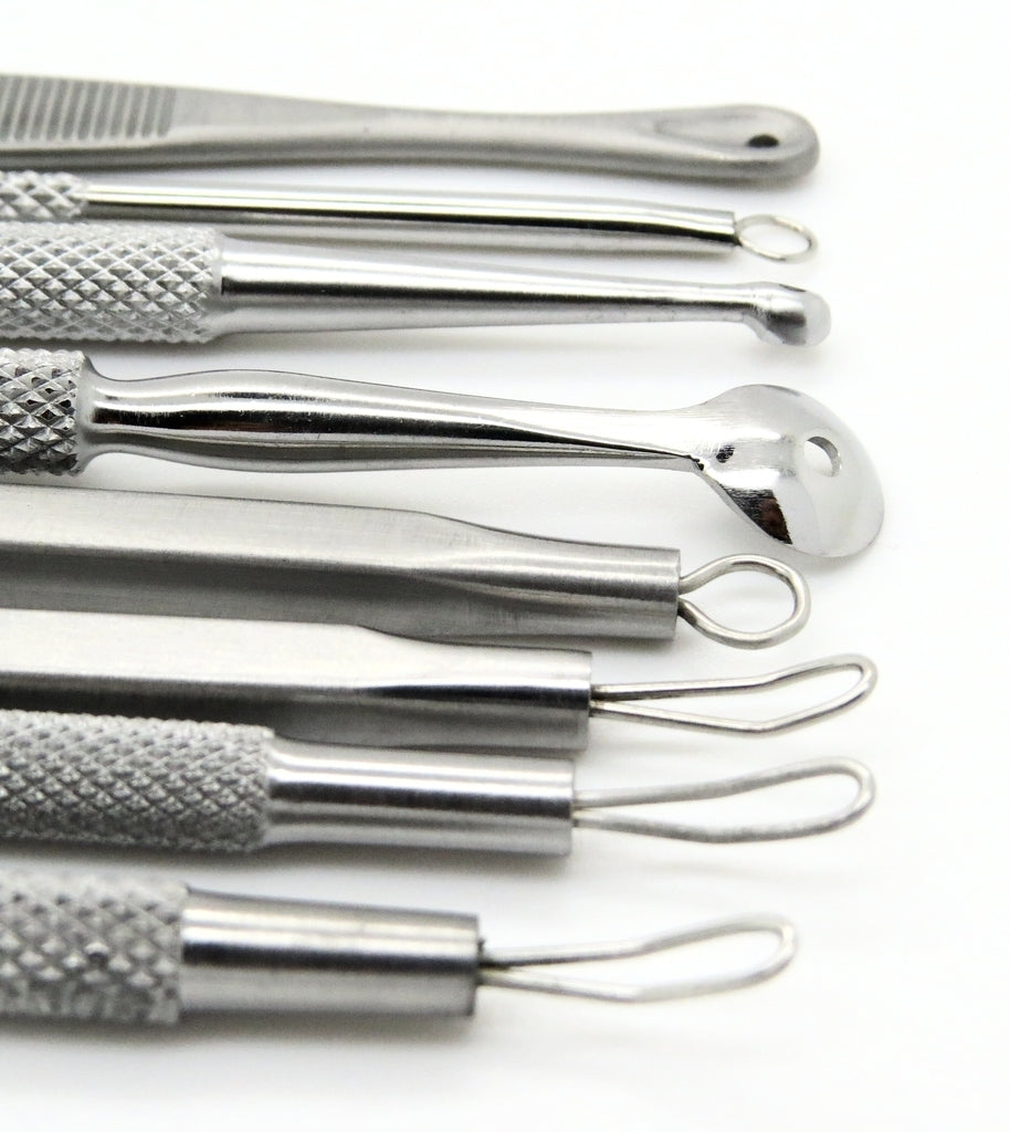 Professional Blackhead Comedone Acne Remover Tool Set - 8 Pcs