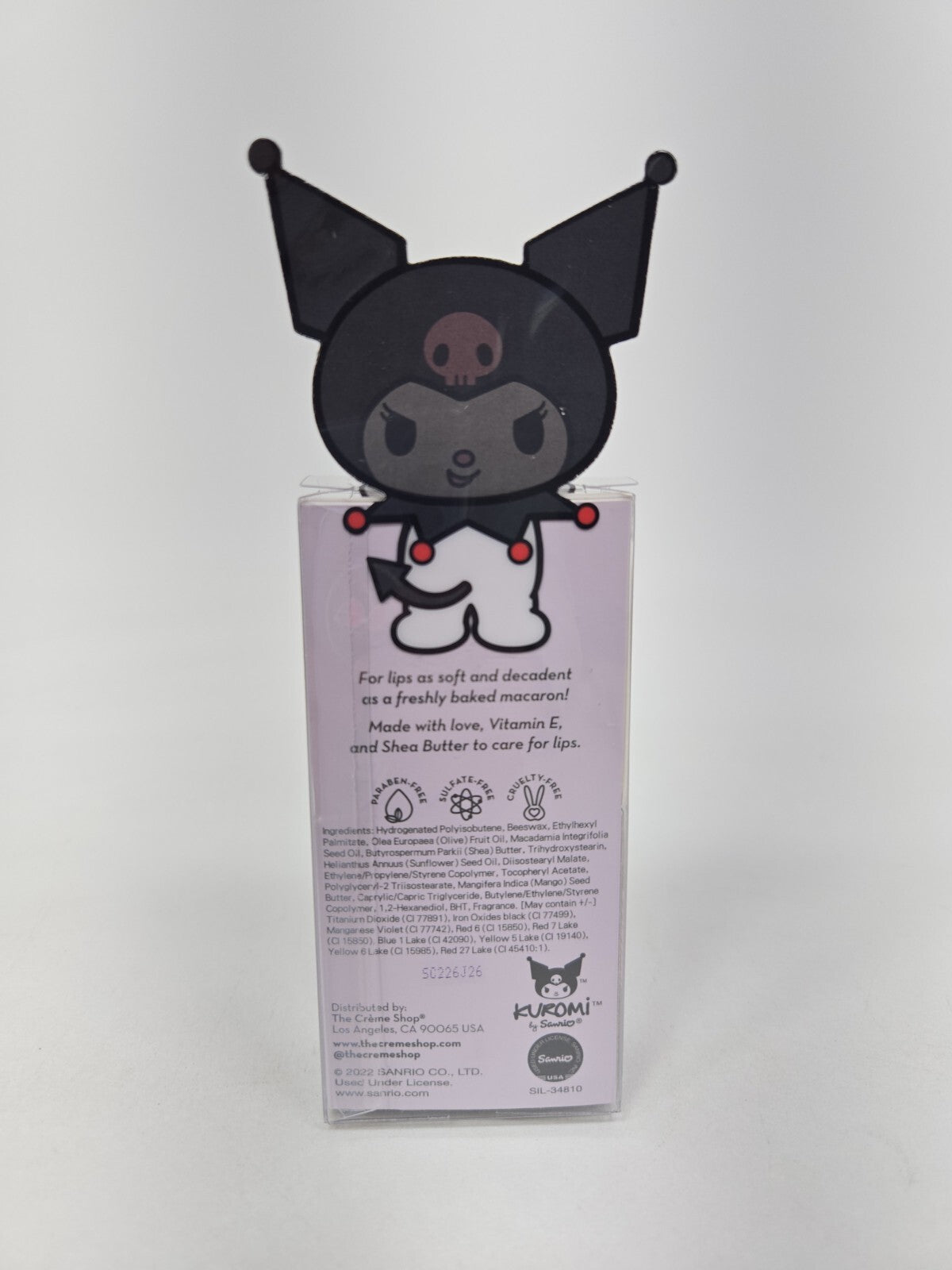 Lip Balm Raspberry Cream Puff 7.5g - Kuromi Macaron Lip Care