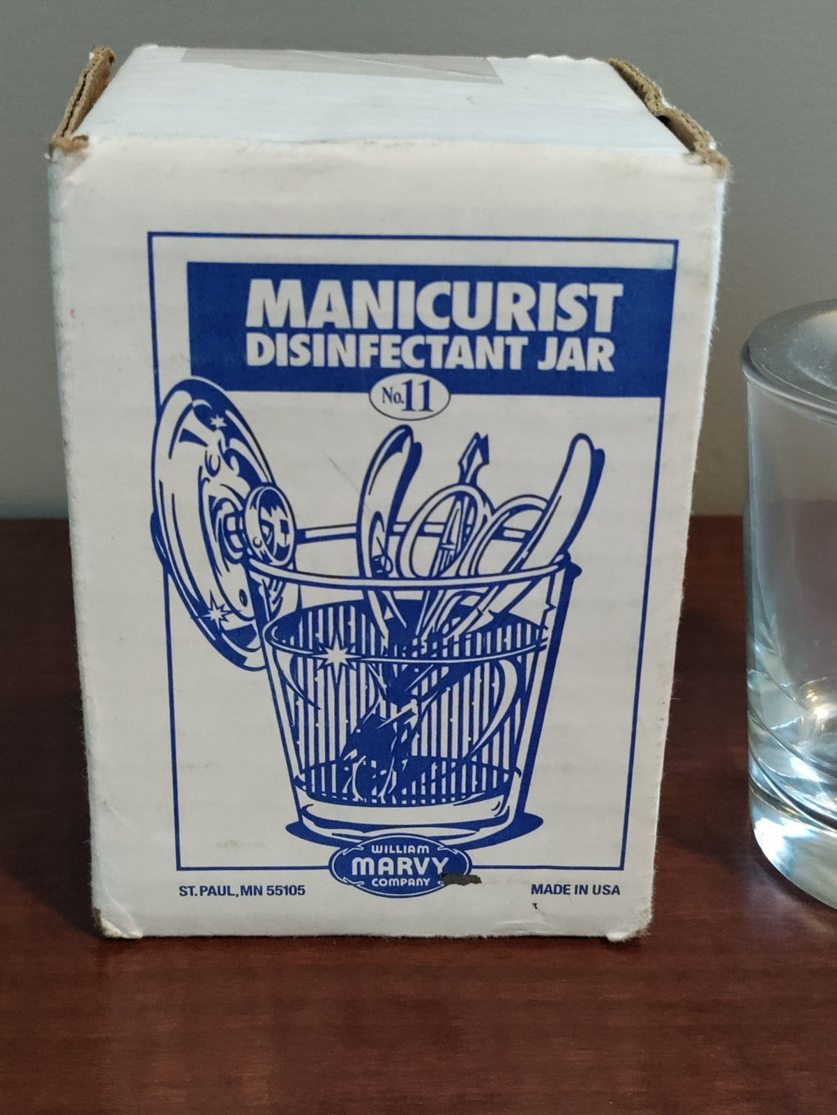 Manicurist Disinfectant Sanitizer Glass Jar 6.5 oz - Nail Salon Supply