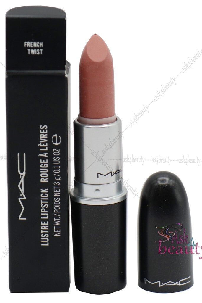 Mac Lustre Lipstick French Twist - New In Box Light Peach Lip Color