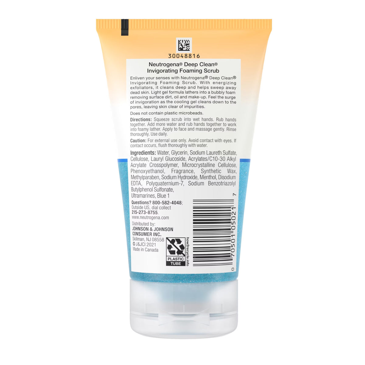 Deep Clean Invigorating Foaming Face Scrub - 2 Pack, 4.2 Fl Oz Each