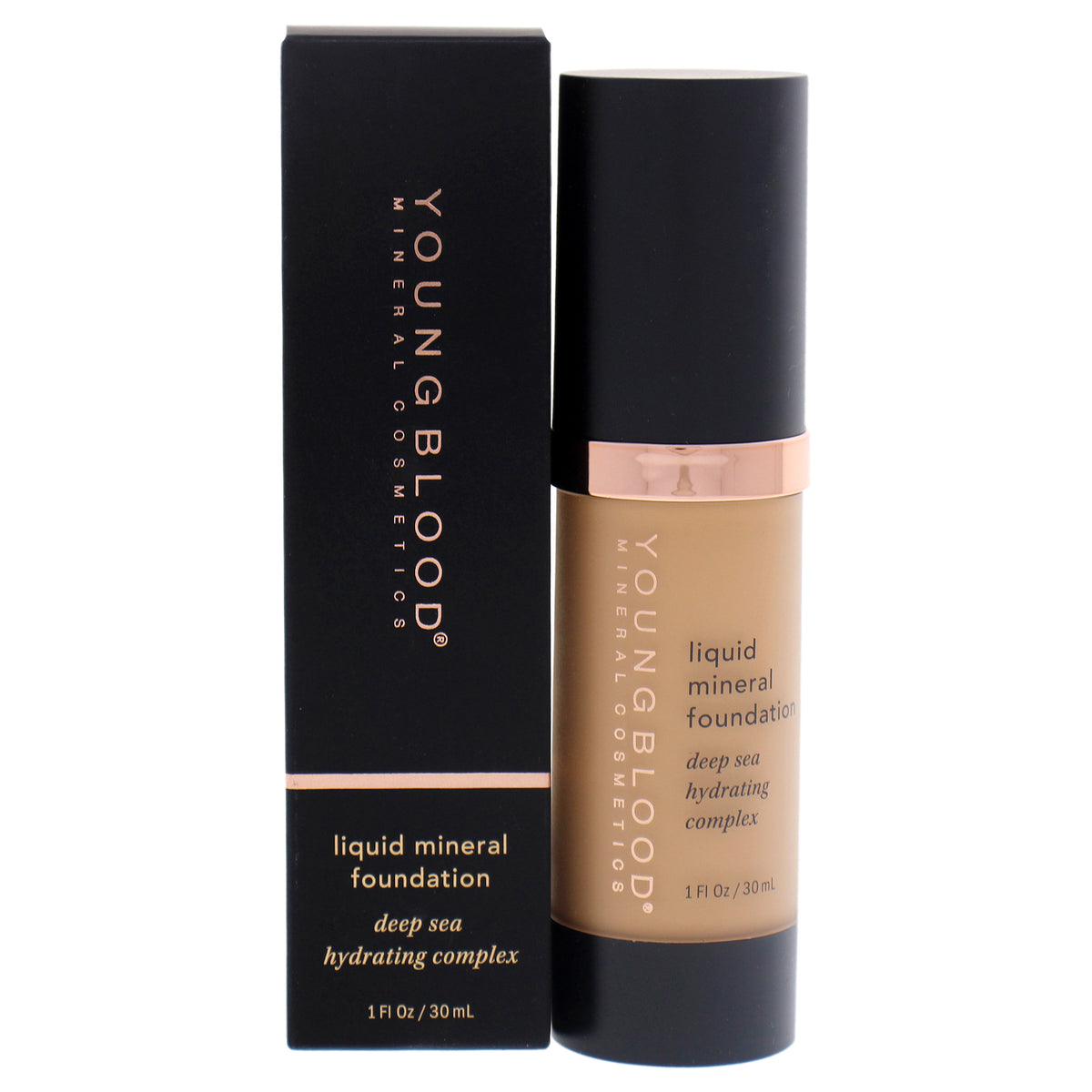 Liquid Mineral Foundation with Hydrating Ingredients - Golden Tan 1 oz