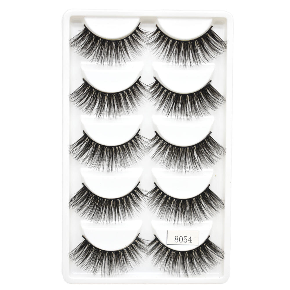 False Eyelashes 3D Mink Style Full Strip Lashes Natural Glam Reusable