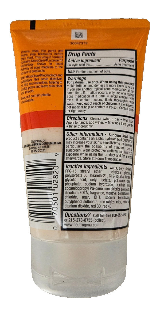 Neutrogena Oil-Free Acne Wash Daily Scrub 4.2oz - Clear Skin