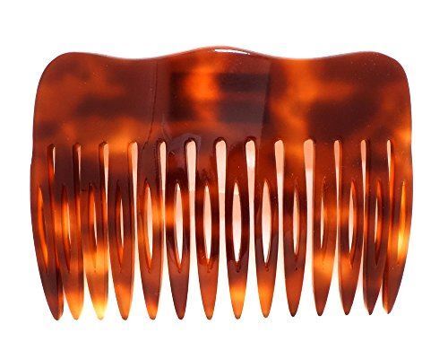Swiss Tortoise Brown Side Comb 2.15 x 3.10 Inches Handmade Hair Accessory