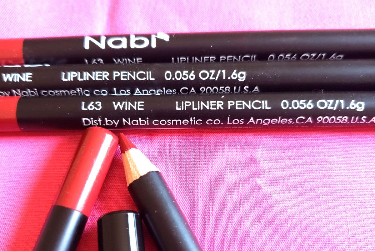 Lipliner Pencil Set Wine Color 12 Pencils Long Lasting & Creamy Finish