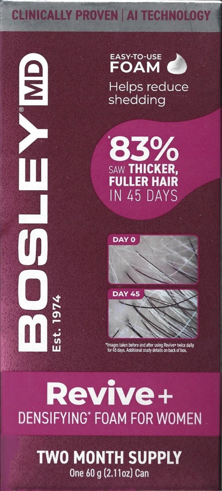 Bosley MD WOMEN'S REVIVE+ Densifying Foam 2.11oz