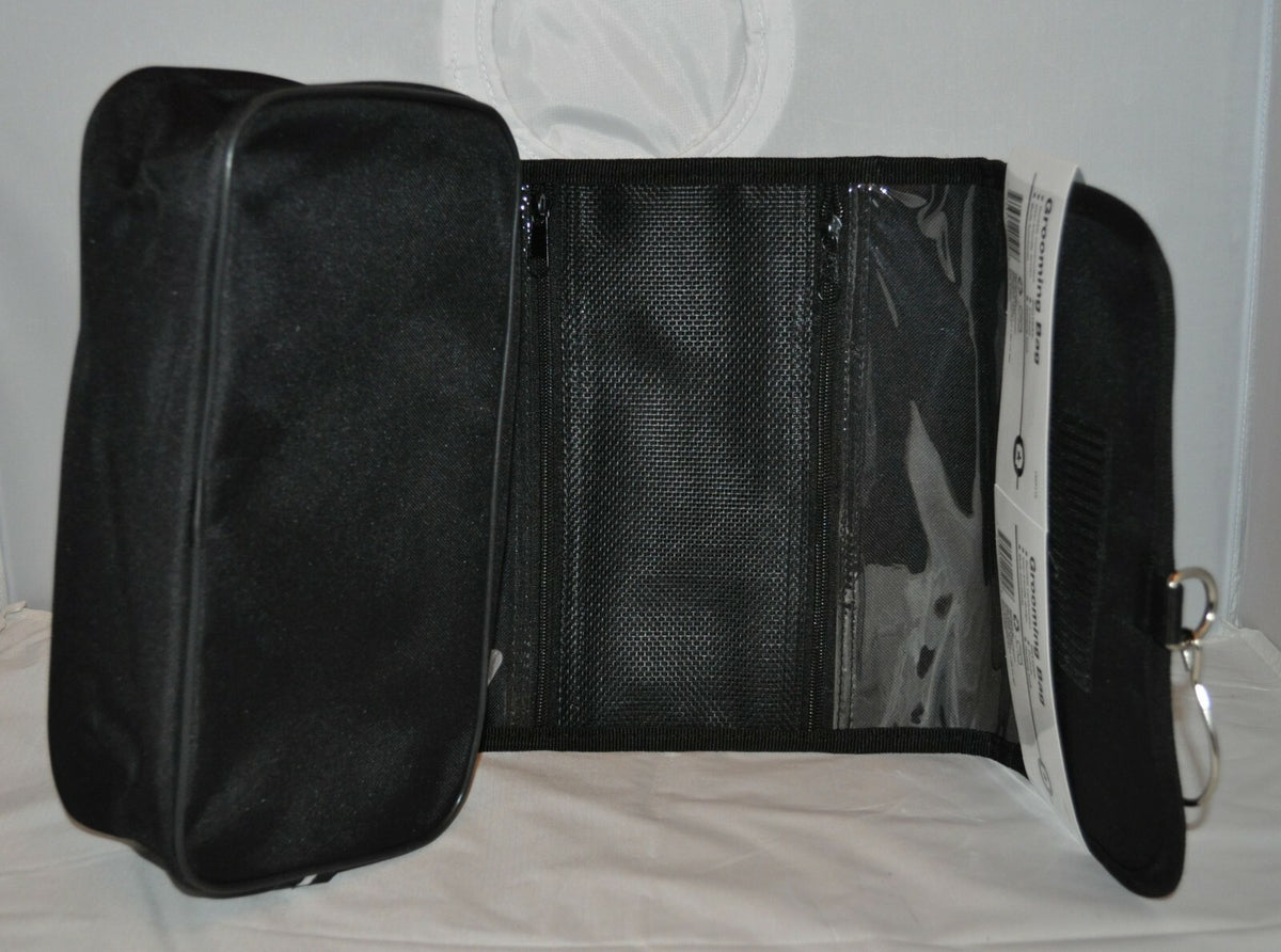 Grooming Travel Bag with Roses Pattern, Hanging Hook, Pockets, 11.5" W