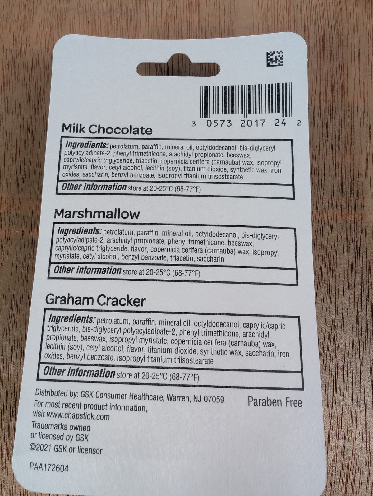 Multi-Flavored Lip Balm Set - 5 Packs S'mores Collection, 0.15 Oz Each