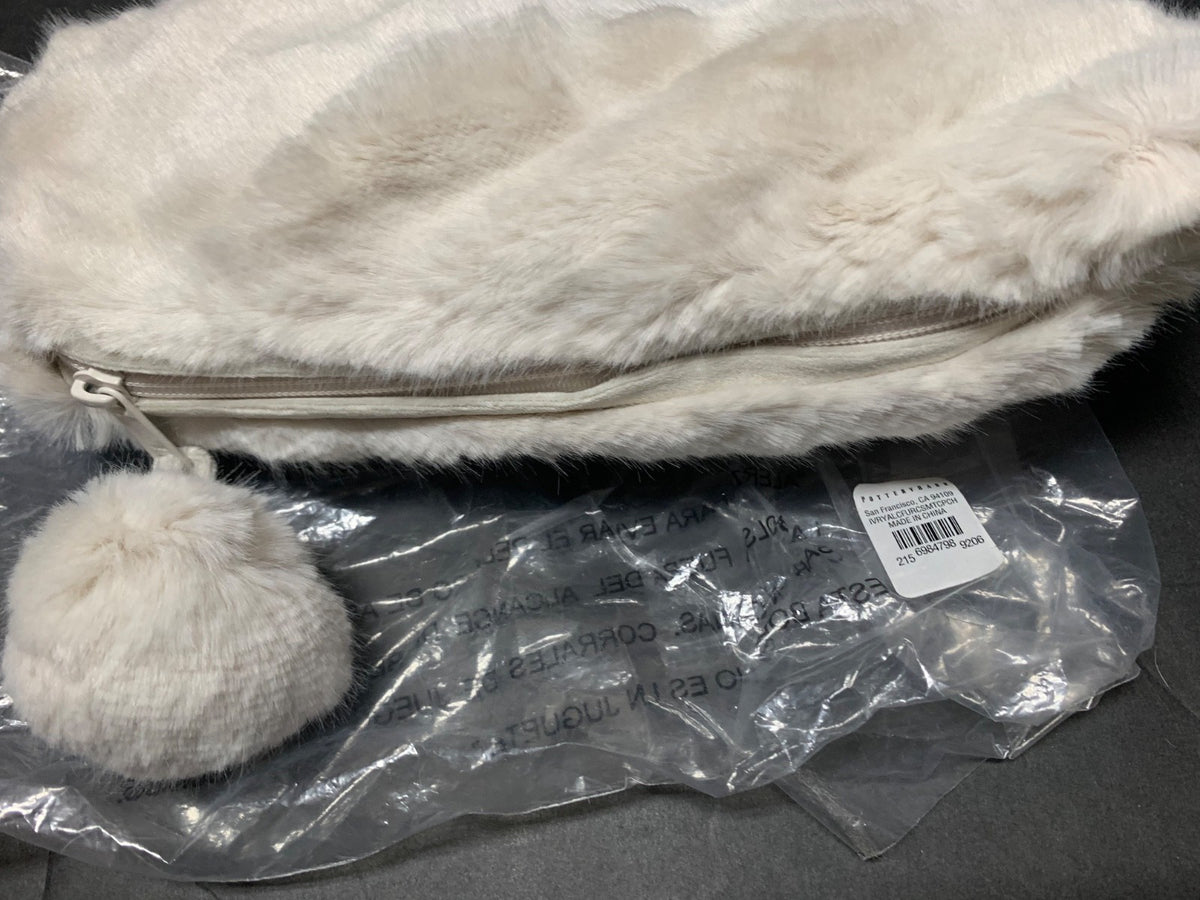 Alpaca Faux Fur Cosmetic Pouch - Plush Makeup Bag, Pottery Barn