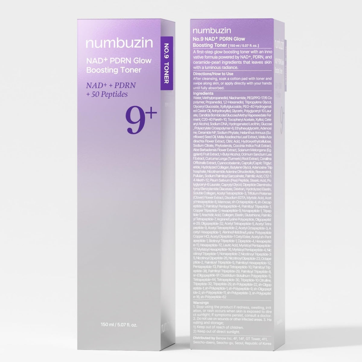 Glow-Boosting NAD+ Salmon PDRN Toner Hydrating Anti-Aging Skin Care 5.07 fl oz