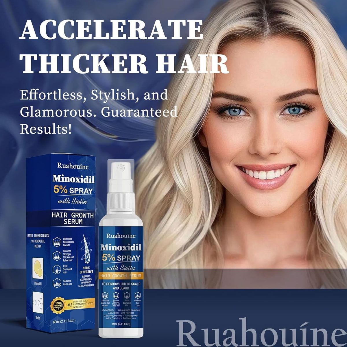 Hair Regrowth Treatment Spray with 5% Minoxidil – Strengthens &