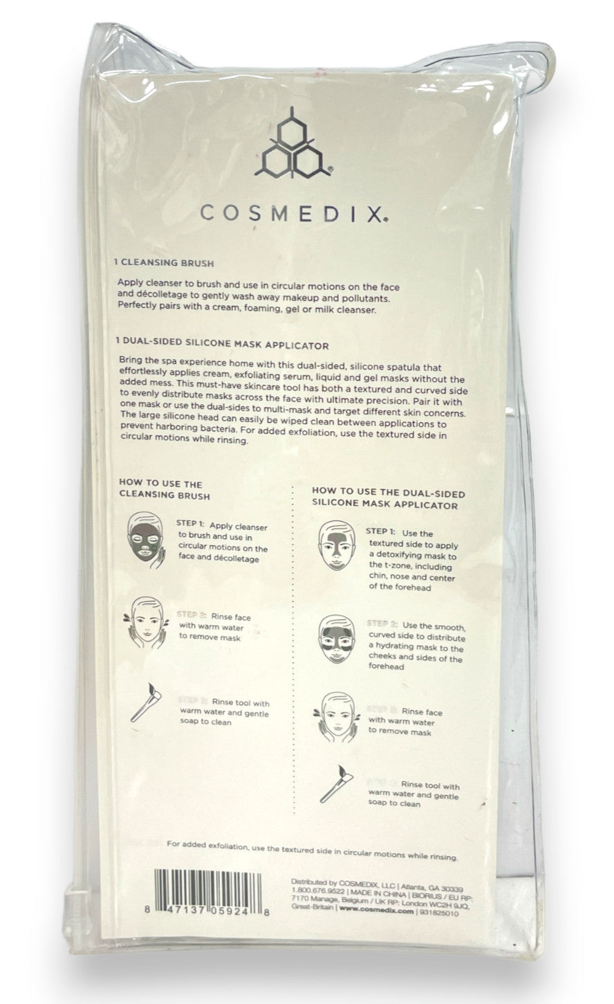 Cosmedix Cleansing Brush & Silicone Mask Applicator - New