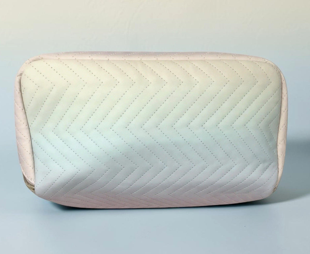Pink Preppy Makeup Bag Travel Organizer - Zipper Pouch for Cosmetics & Skincare