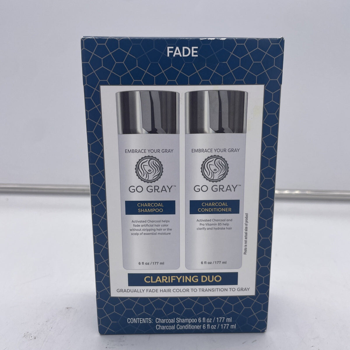 Go Gray Clarifying Charcoal Daily Shampoo & Conditioner Full Size Set