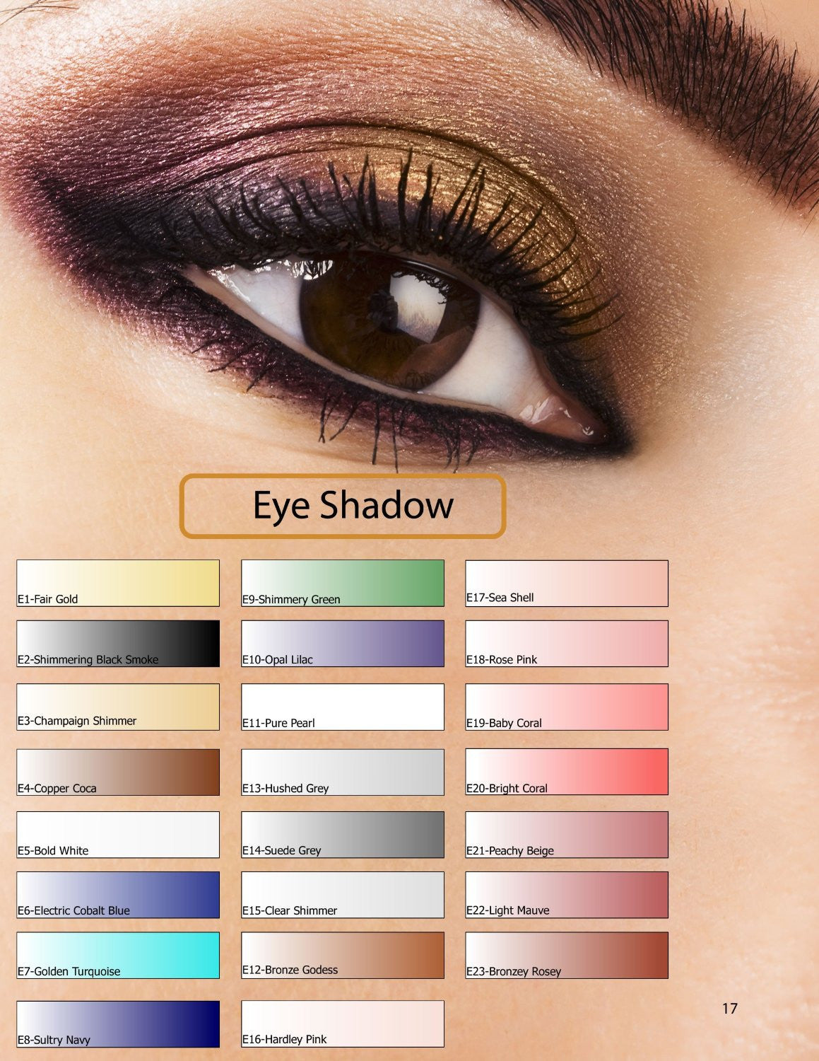 Set of 3 Airbrush Eyeshadow Palettes - Light Mint & Chest Colors