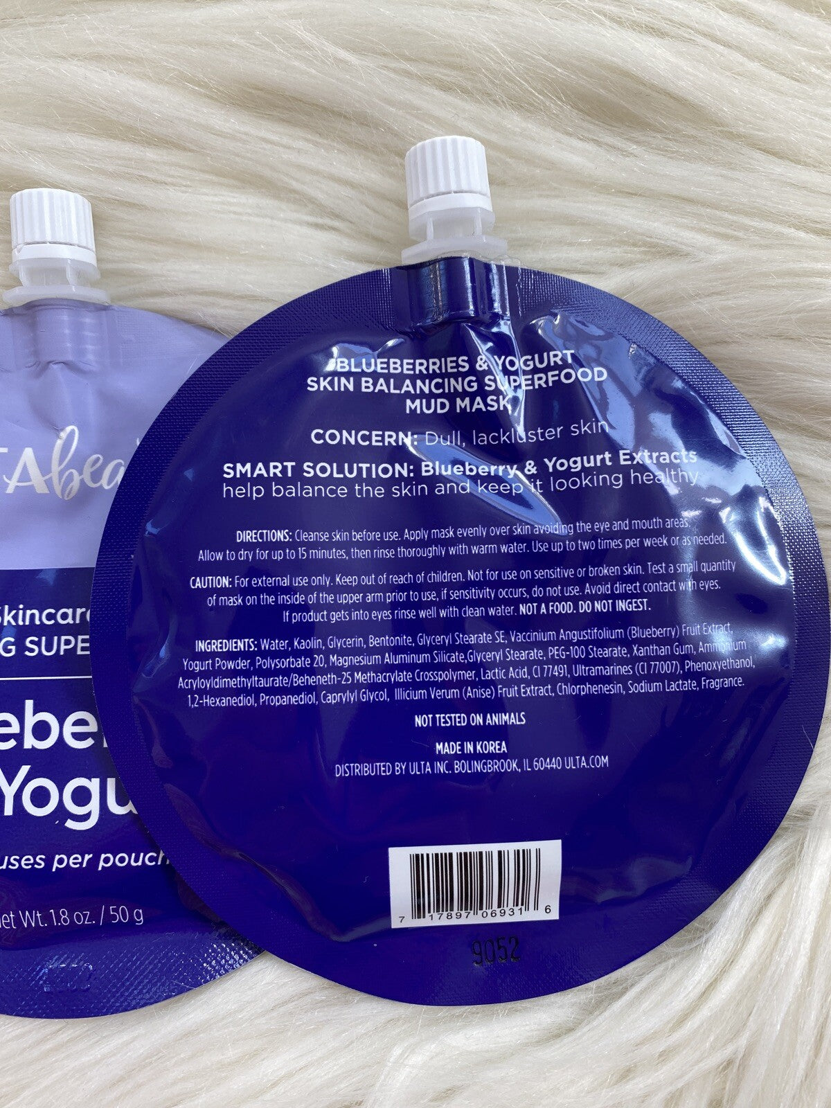 Mud Mask Superfood Skin Balancing Blueberry Yogurt 2-Pack