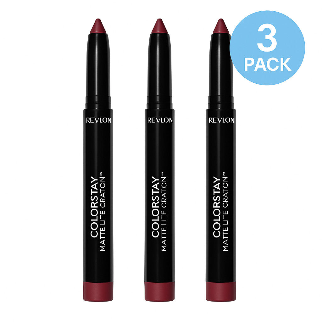 Revlon ColorStay Matte Lipstick Crayon Set - Long-Lasting, Comfortable Finish