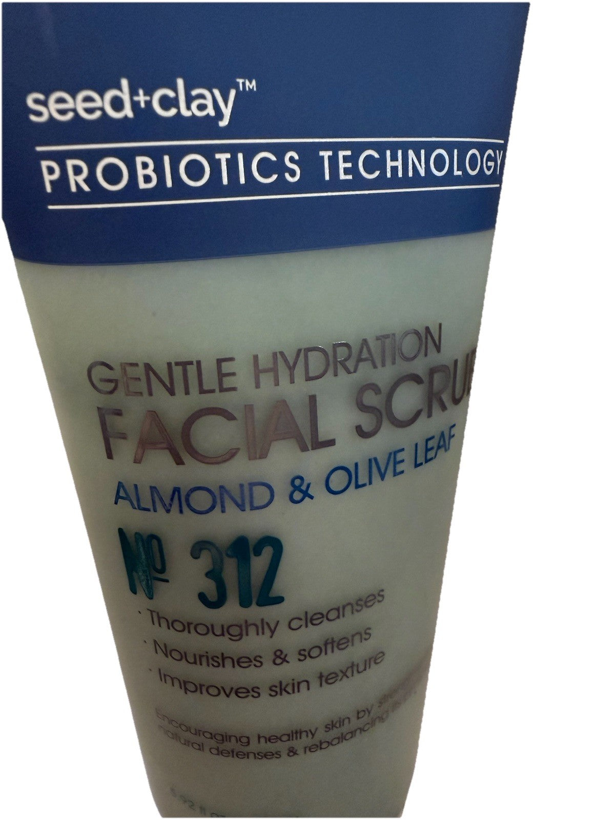 Seed+Clay Probiotics Gentle Hydration Facial Scrub Almond & Olive
