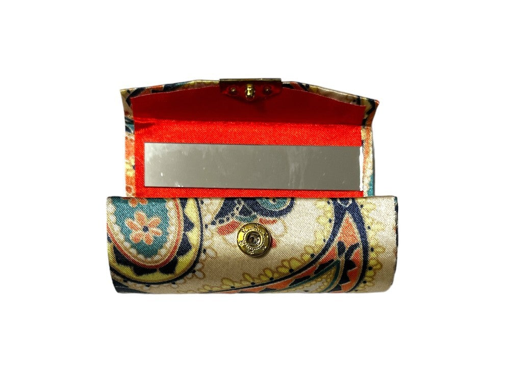 Colorful Lipstick Case Holder with Mirror - Compact Travel Makeup Storage