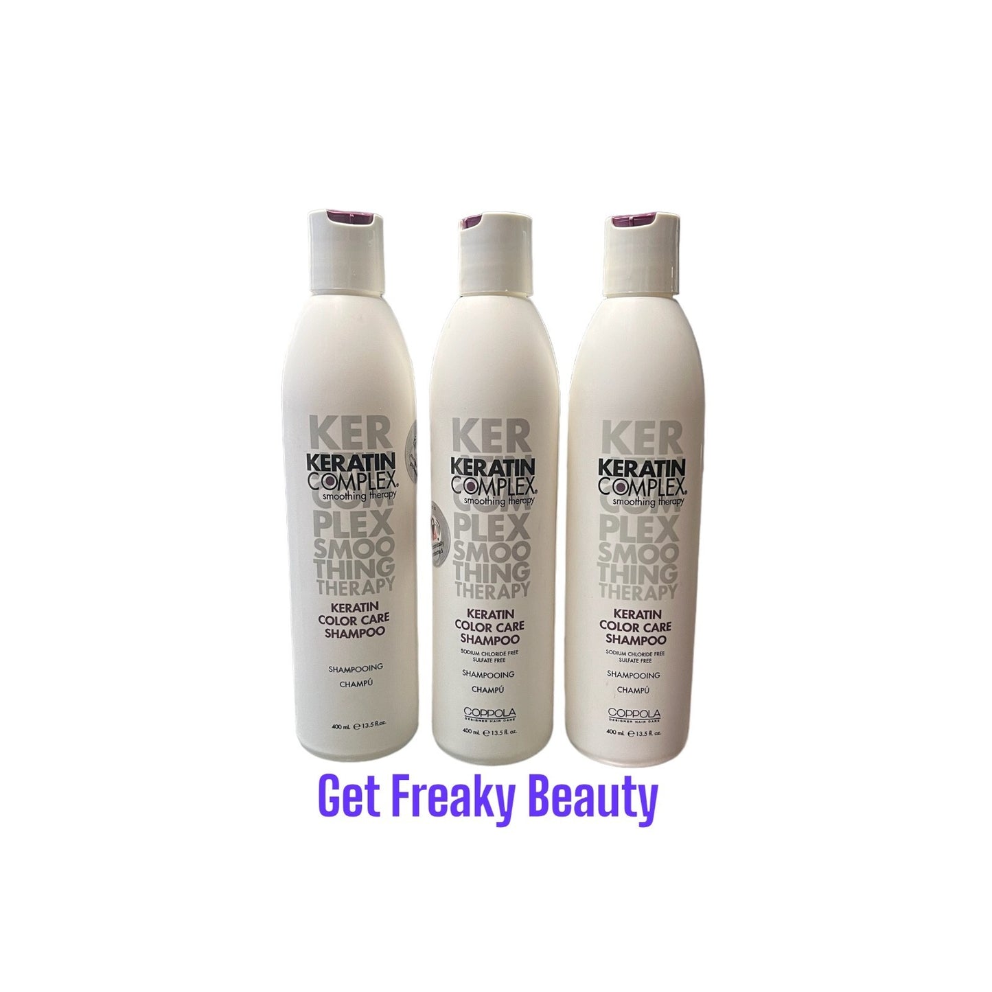 Keratin Color Care Shampoo 3-Pack - Sodium Chloride Free, 13.5 oz