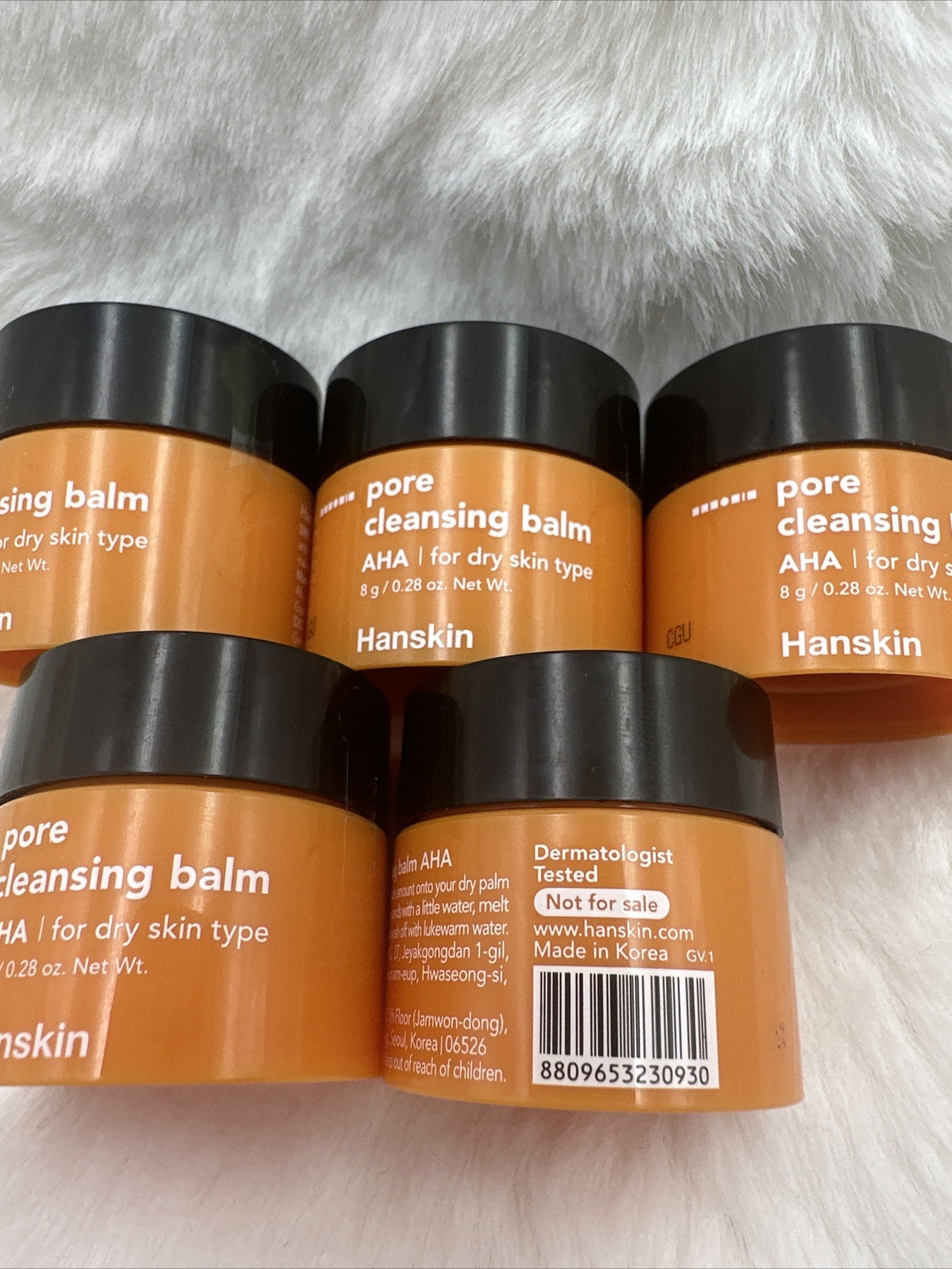 Mini Pore Cleansing Balm Set for Dry Skin - AHA Facial Skin Care, 5 pcs