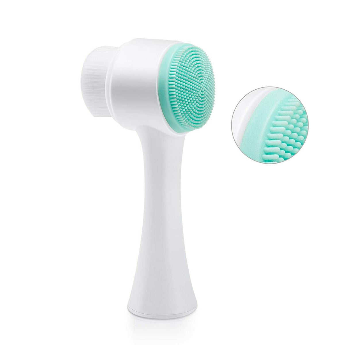 Silicone Manual Dual Face Wash Brush For Deep Pore Exfoliation Makeup