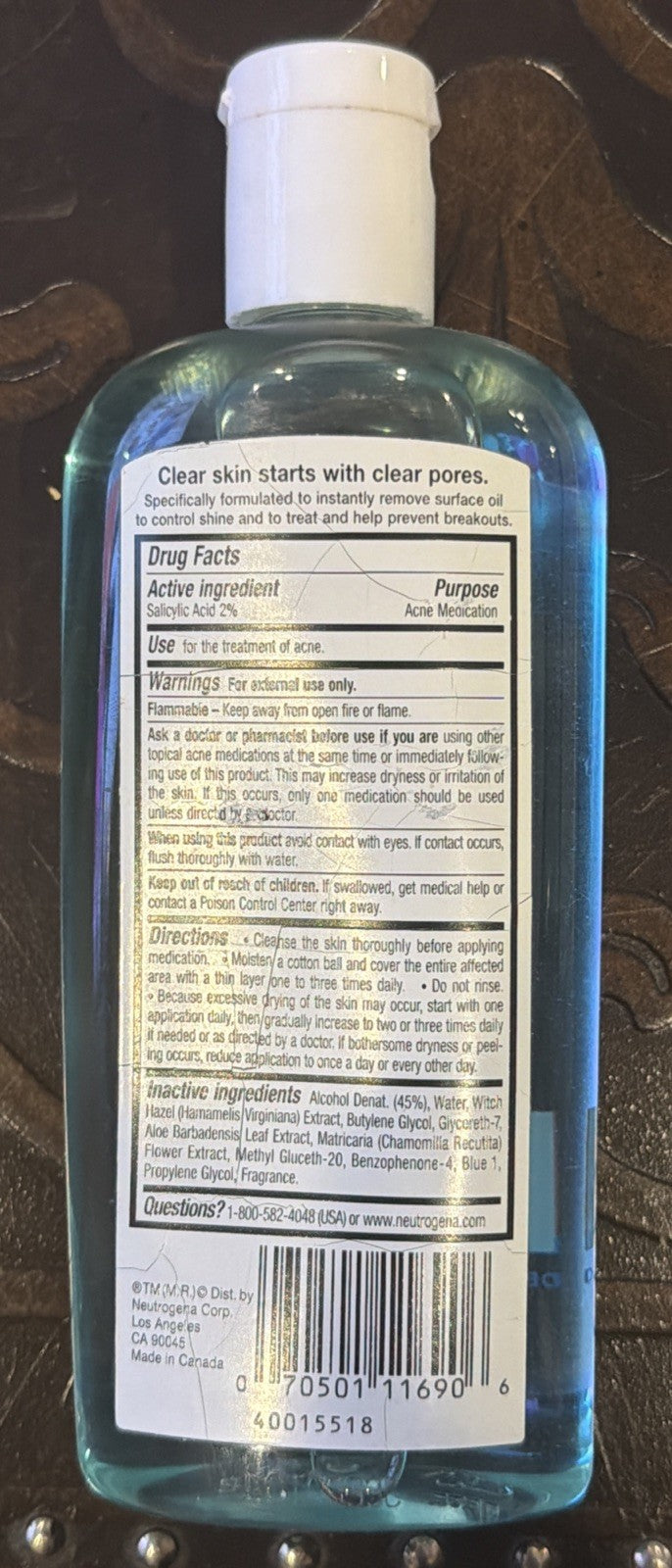 Neutrogena Clear Pore Oil Eliminating Astringent for Acne - 8oz