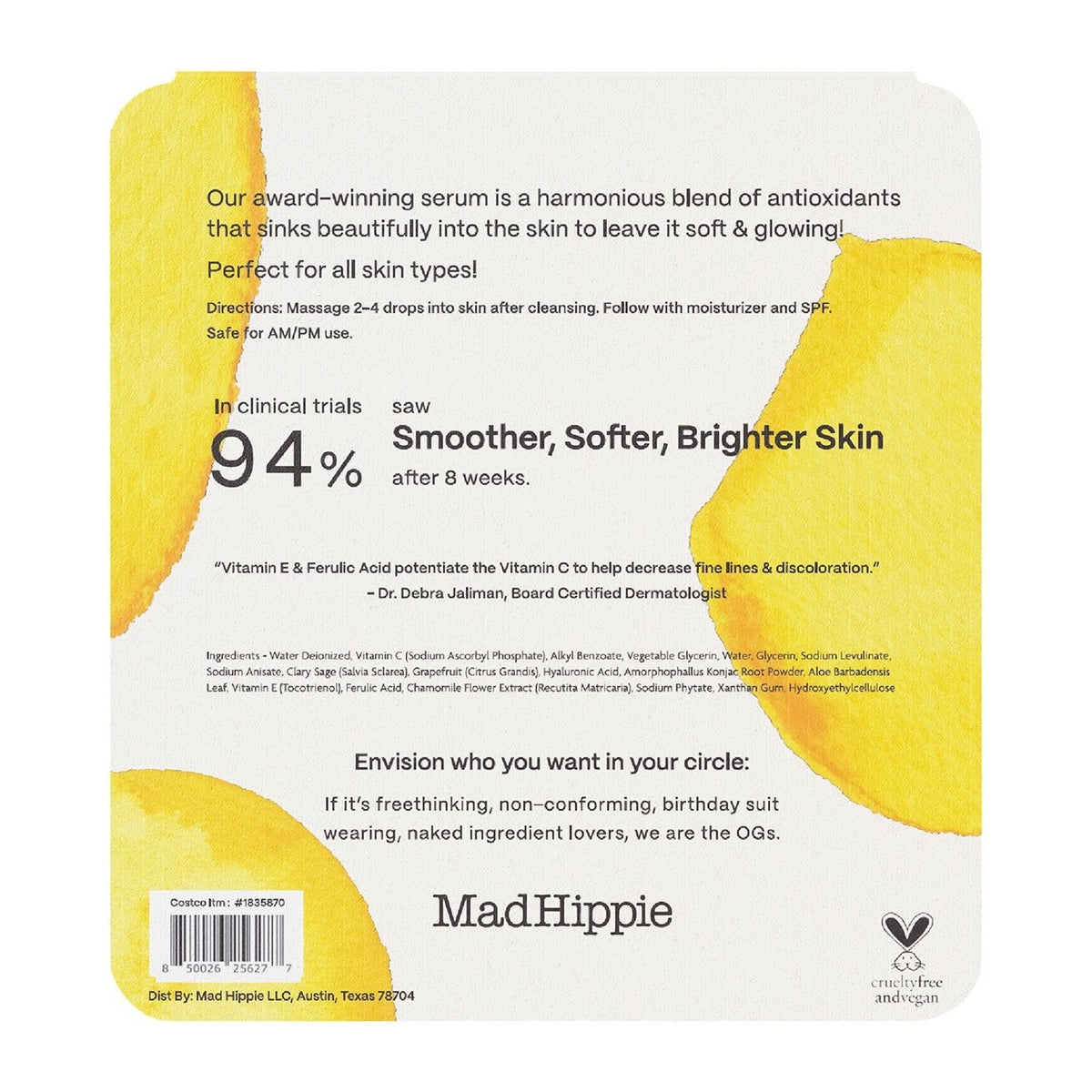 Vitamin C Serum 2-Pack - Brightening & Anti-Aging Face Serum with Vitamin E & Ferulic Acid