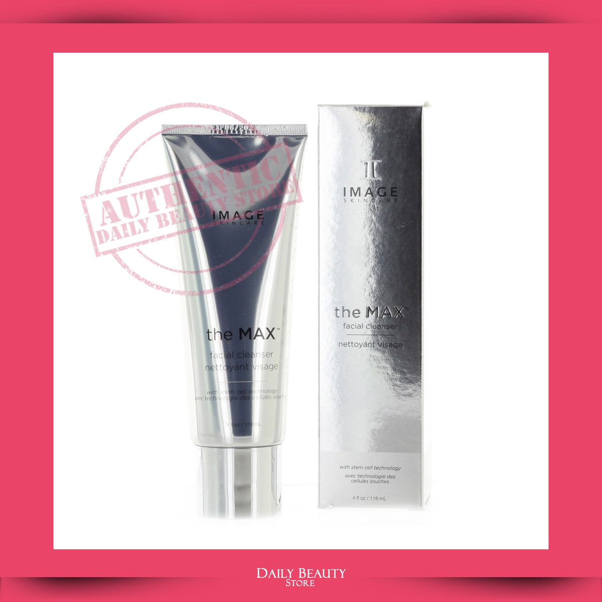Facial Cleanser with Stem Cells and Plant Extracts - 4oz Gentle Foaming Skin Care