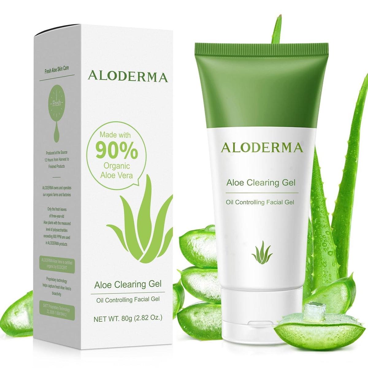 Aloe Clearing Gel for Oily & Blemish-Prone Skin - Hydrating & Soothing 2.8 oz