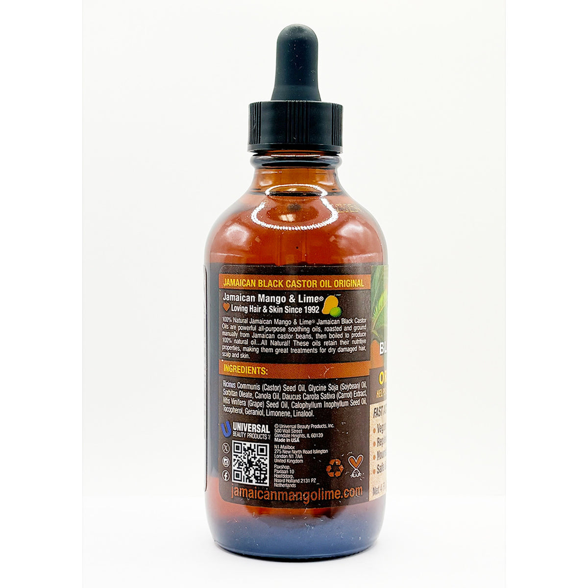 Black Castor Oil for Hair & Skin - 4oz Natural Moisturizer & Growth Booster