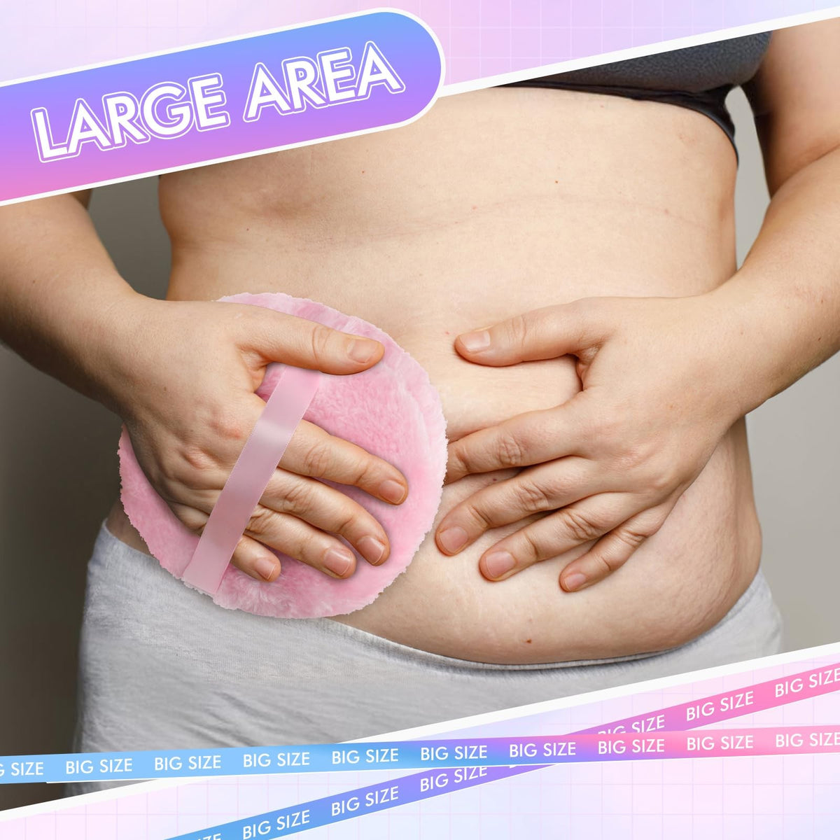 Large Body Powder Puff 6 Inch Soft Makeup & Body Powder Applicator