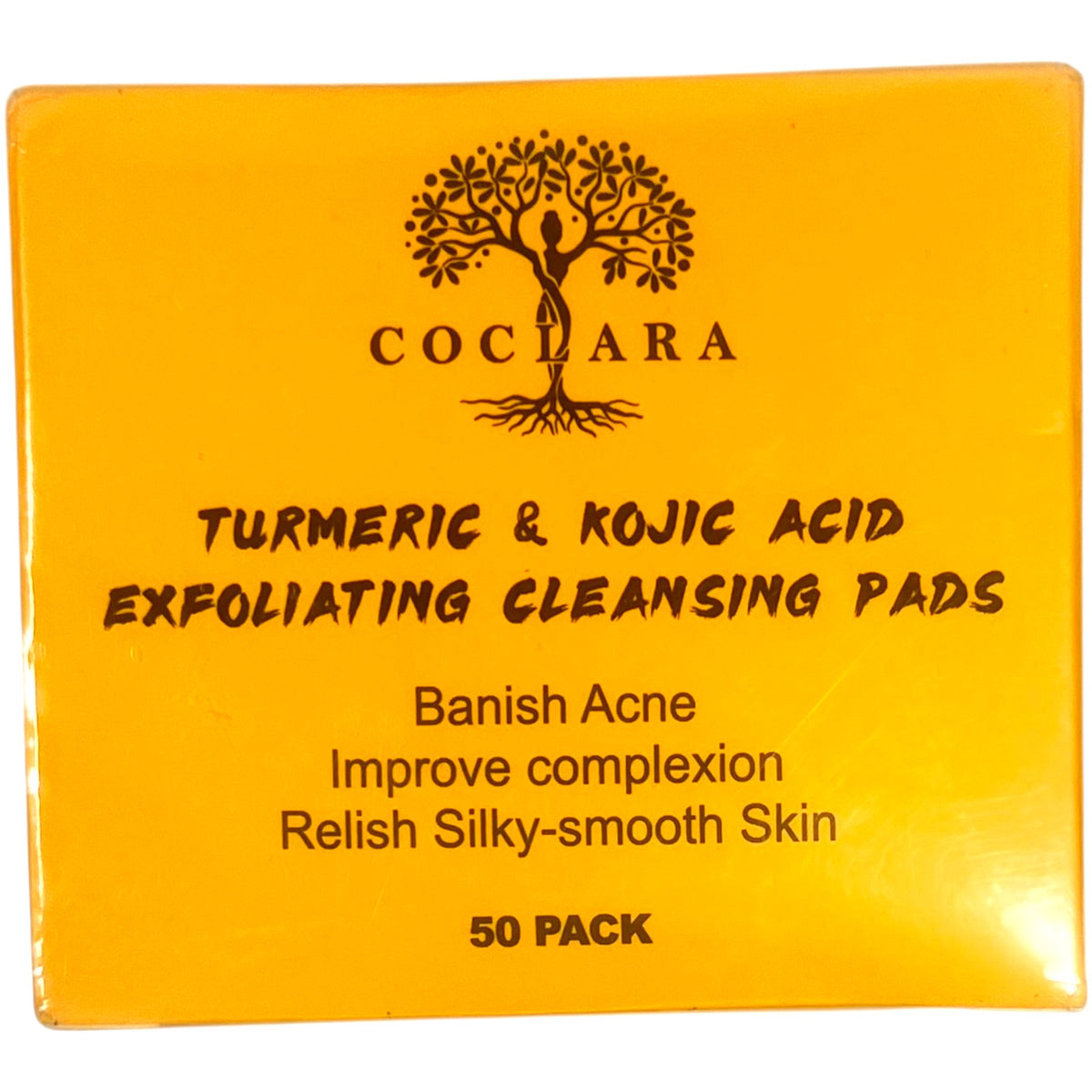 Turmeric Cleansing Pads, Exfoliating Face Scrub Pads - 50 Pack