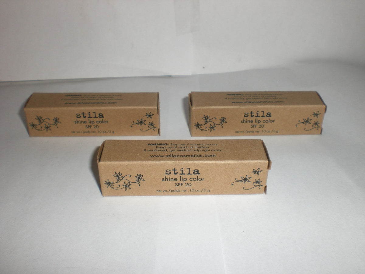 Set of 3 Stila Lip Color SPF 20 - Traci 01 Shine Full Size Lipstick