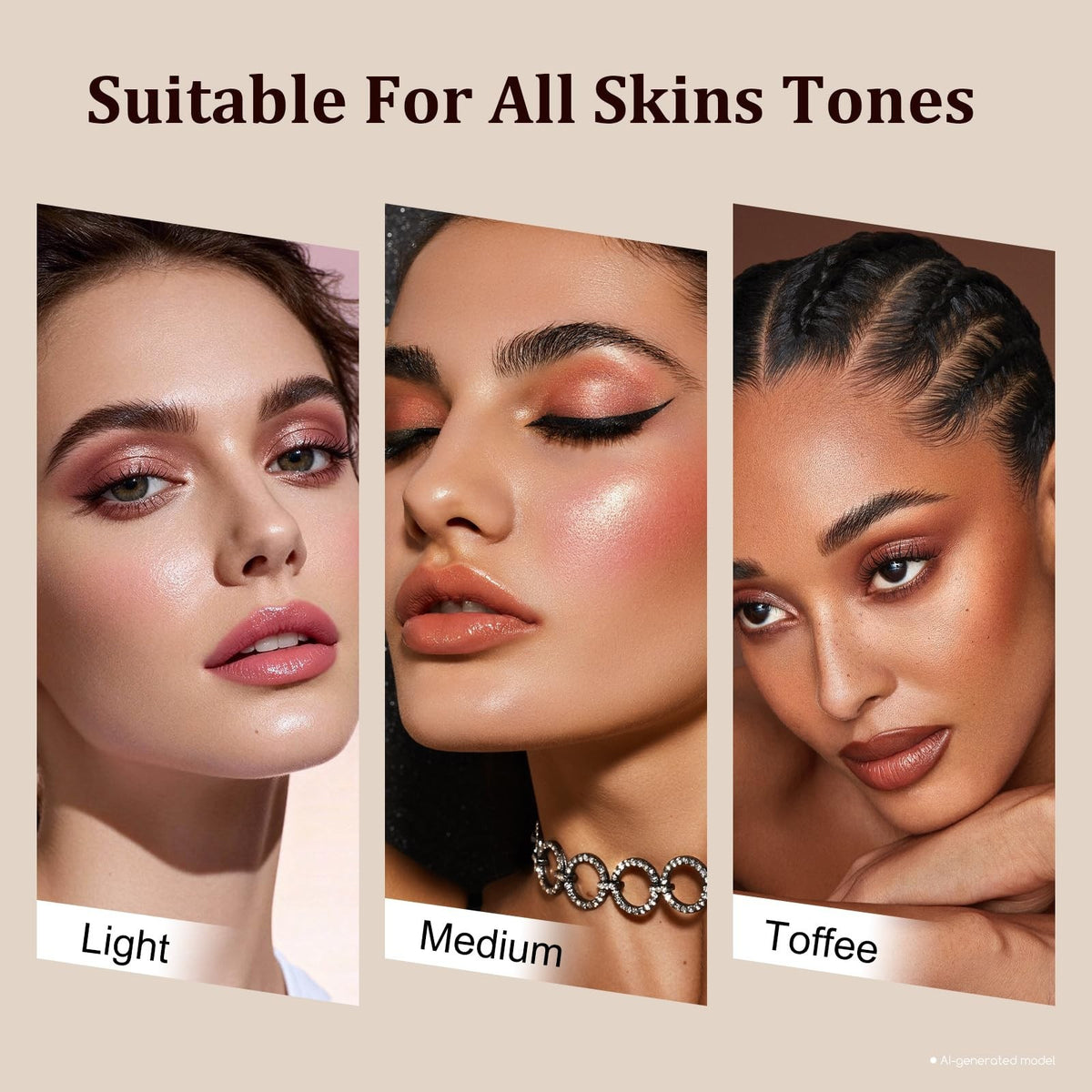 Color Nymph All-in-One Face Makeup Palette with Blush Highlighters Eyeshadows Travel-Friendly