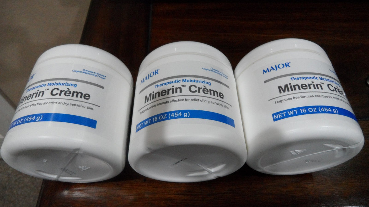 Major Minerin CREME (for Sensitive Skin) Fragrance Free 1lb ( 3 pack