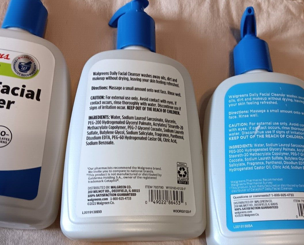 Daily Facial Cleanser Pump Lot 16oz for Normal to Oily Skin Paraben-Free