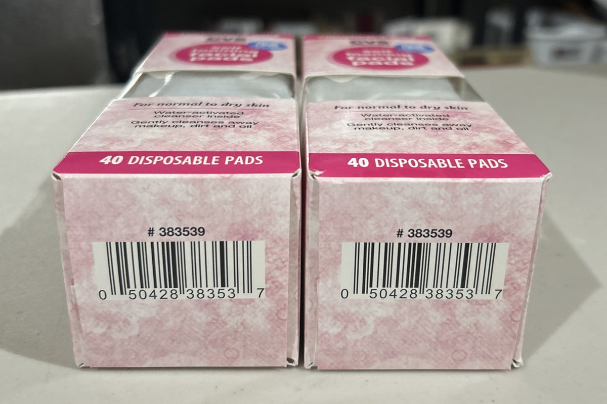 Self Foaming Facial Pads for Normal to Dry Skin – CVS 40 Count (Lot of 2)