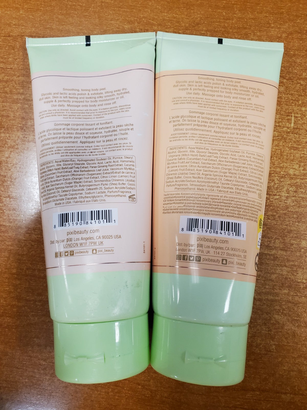 2 Pack: Pixi Glycolic Body Peel & Latic Acid 6.8oz. ea. (1011) E3D