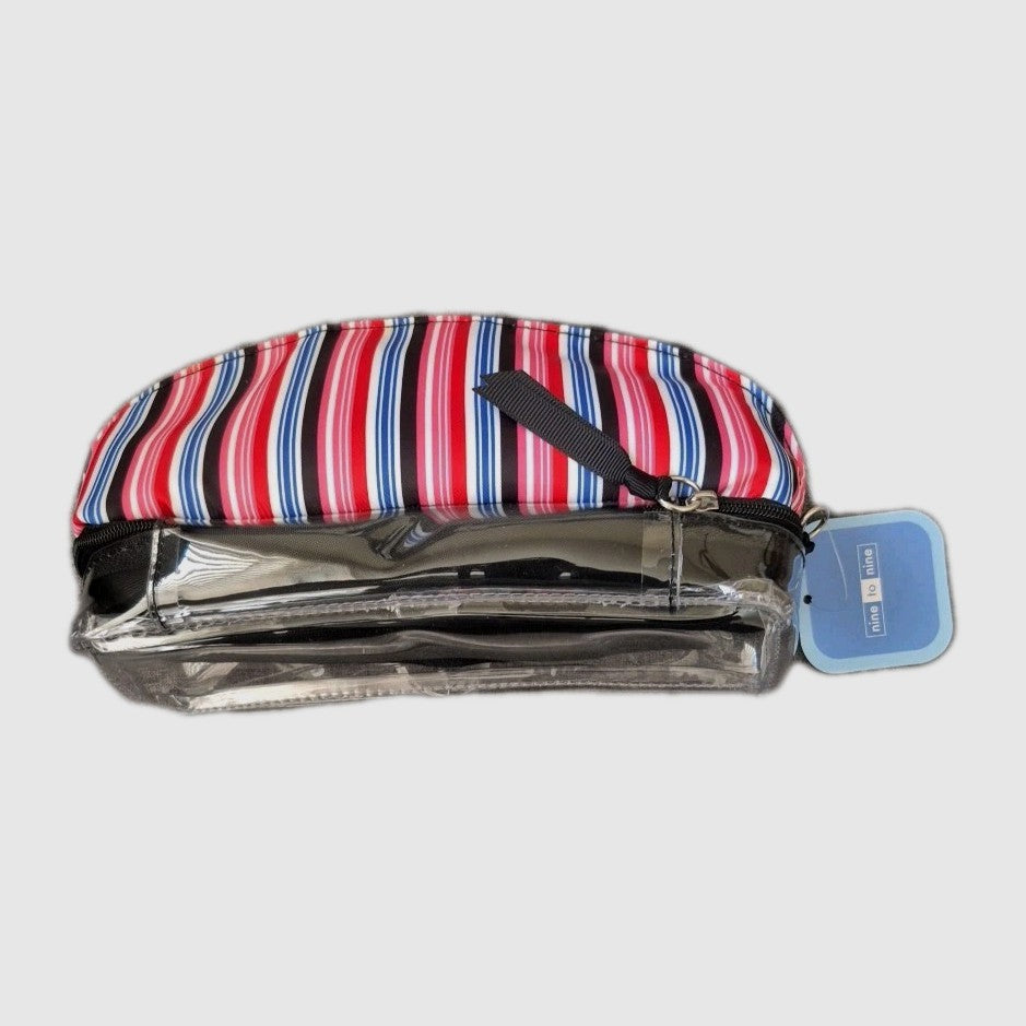 Double Organizer Bag with Stripe Pattern for Travel and Storage
