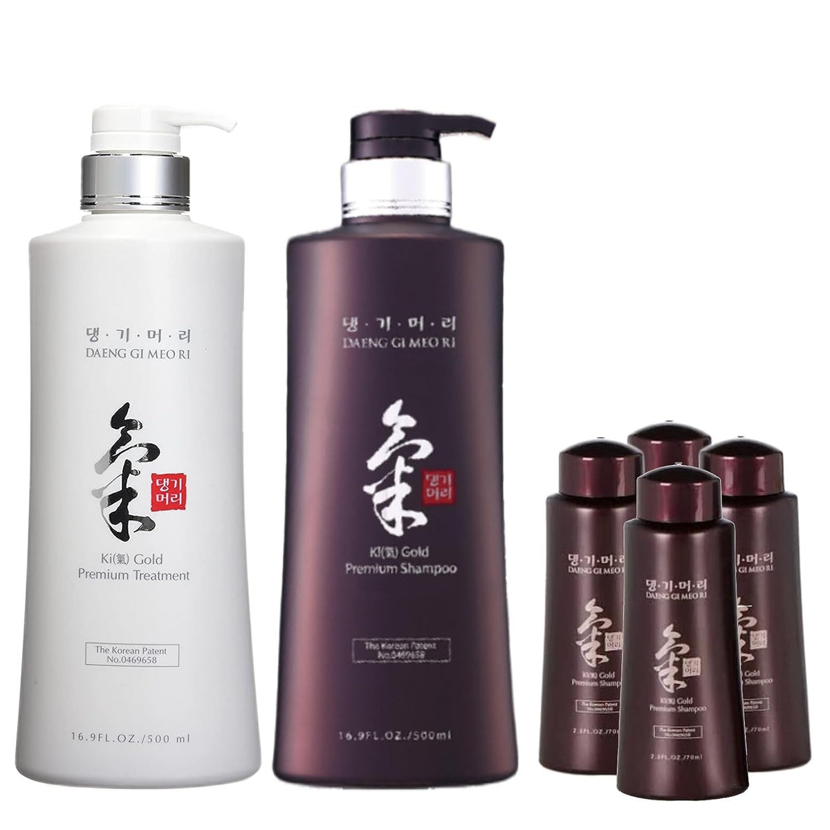 Herbal Hair Care Shampoo & Treatment Set - Nourishing Ginseng & Camellia Oil, 4 Pieces