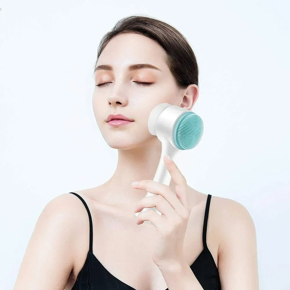 Dual-Action Facial Cleansing Brush for Sensitive Skin