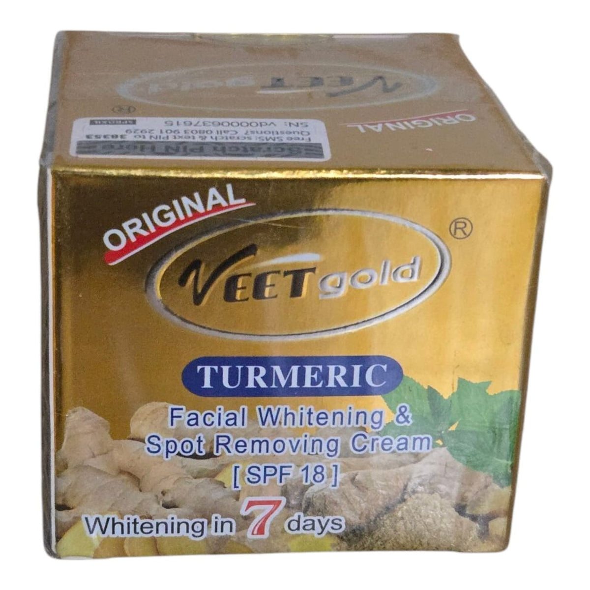 Turmeric Facial Cream for Brightening & Skin Care - Veet Gold