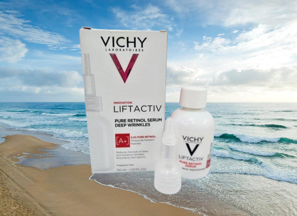 Retinol Face Serum for Deep Wrinkles - Vichy LiftActiv Pure 1.01 oz Set of 2