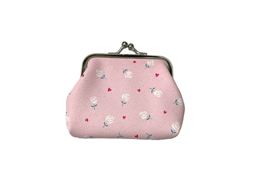 White Trim Large Zipper Cosmetic Bag & Coin Purse Set